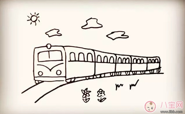 儿童简笔画 小火车简笔画