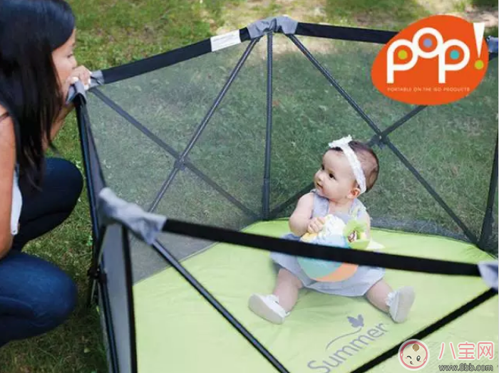 单独带娃如何保障宝宝安全 美国Summer infant便携折叠游戏围栏携带方便吗