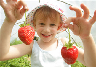 带孩子摘草莓怎么发朋友圈 带孩子摘草莓晒图心情说说
