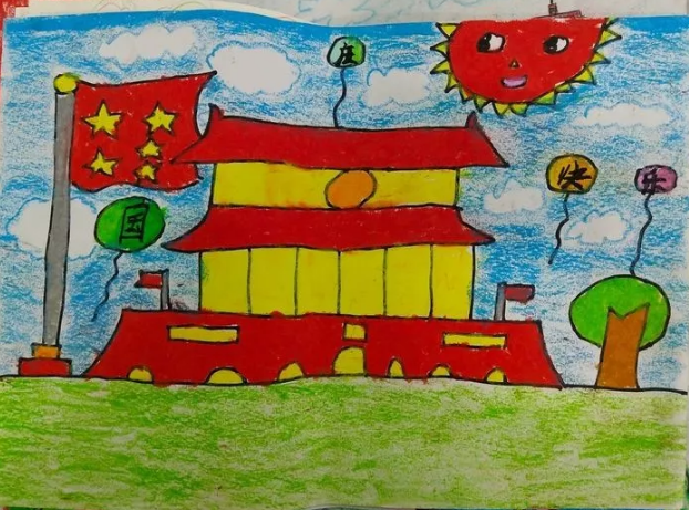 儿童画国庆节绘画作品 儿童画国庆节的画什么好