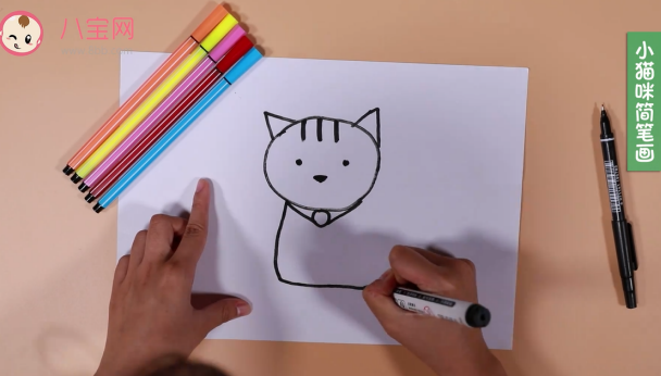 小猫咪简笔画视频   可爱小猫咪画法教程