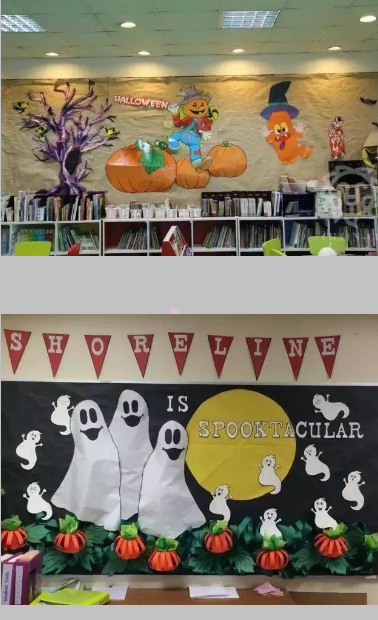 幼儿园万圣节主题墙布置环创图片 2019幼儿园万圣节装饰主题创意