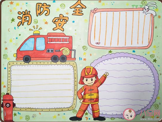 全国消防日简单有意义的手抄报模板 消防安全教育的手抄报图片