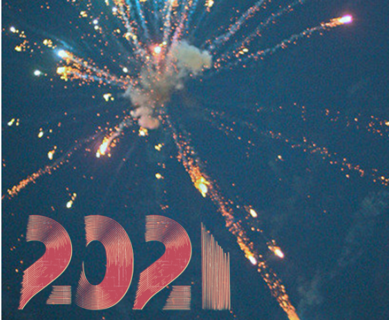 2021新年快乐烟花图片带字祝福语 2021新年快乐烟火图片说说朋友圈