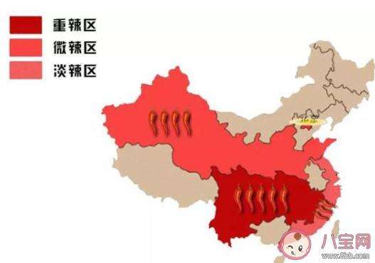 中国辣味偏好地图来了 全国各地哪些地方爱吃辣