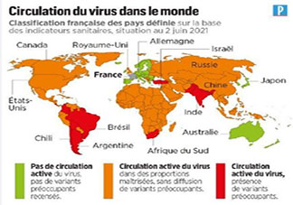 法国入境新规中国被分属橙色区域 绿色区域的是哪些国家